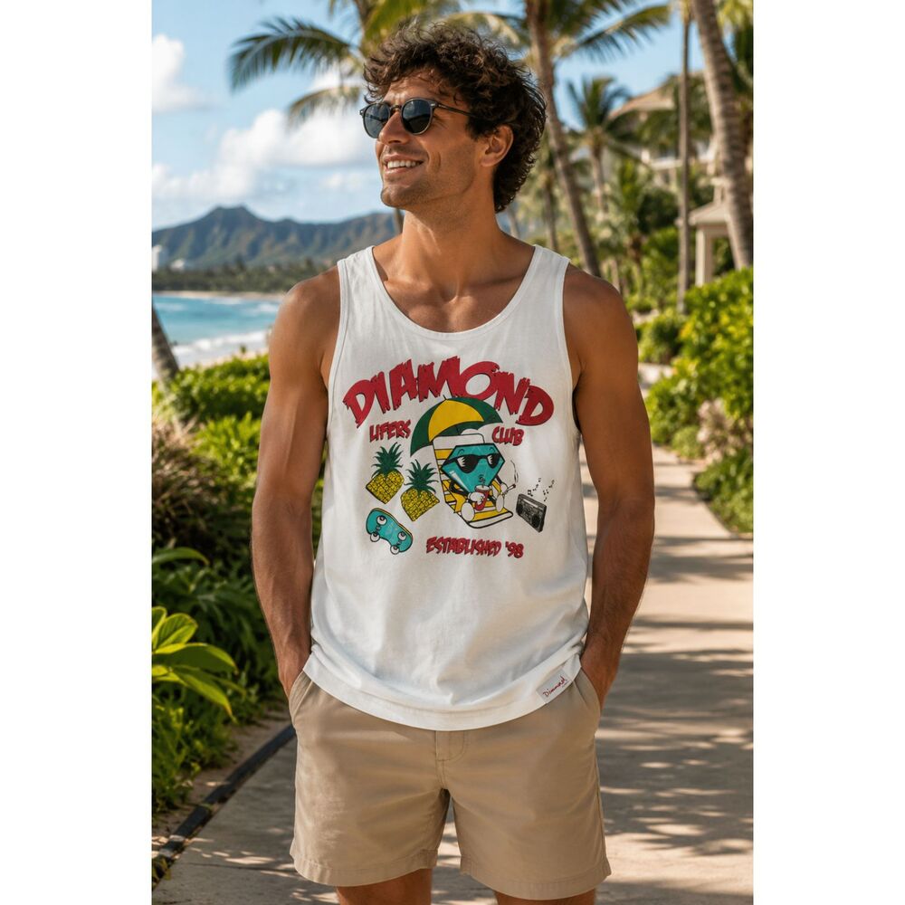 Rare Vintage Diamond Supply Co Cutty Lifers Club Tank Top Men’s Large Retro